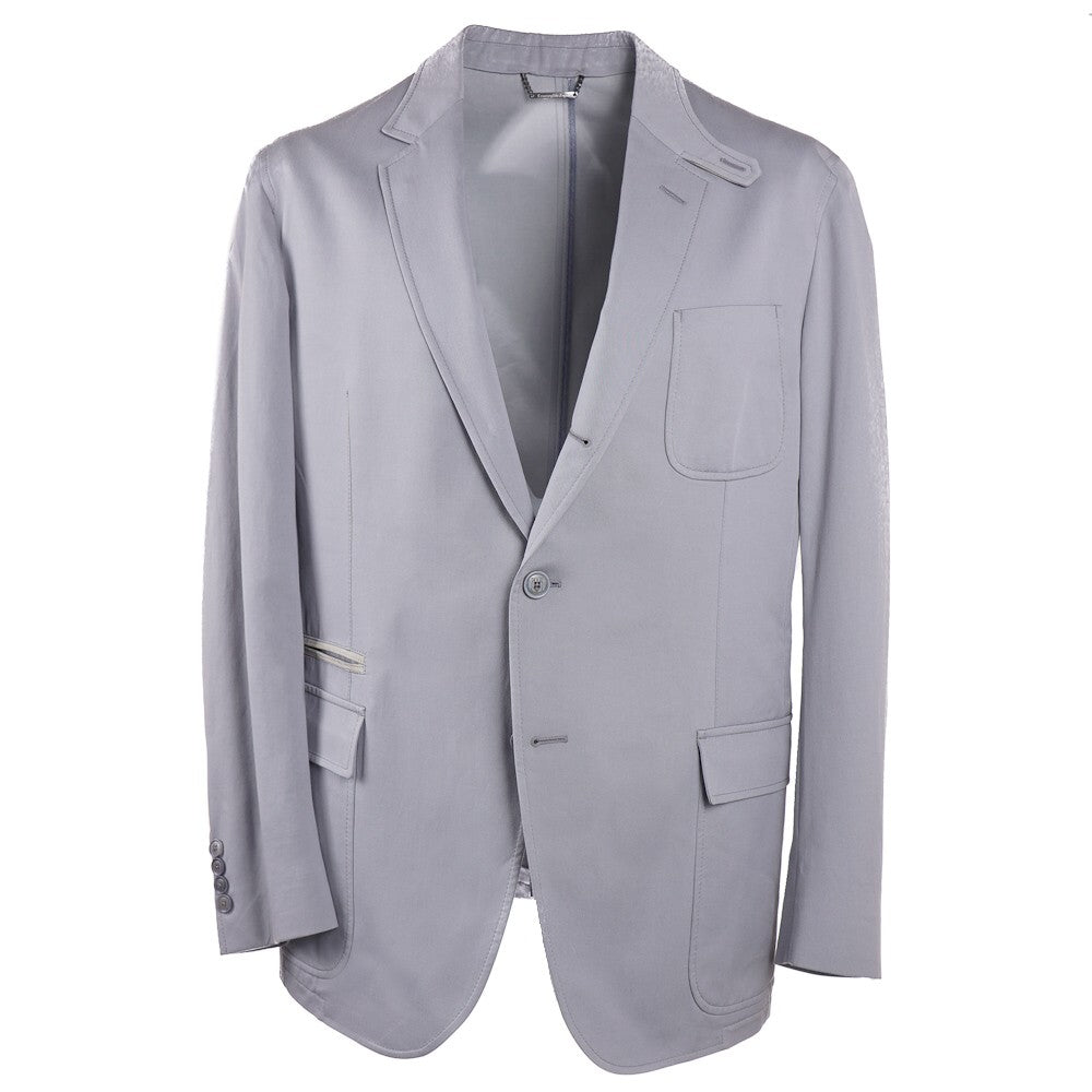 Ermenegildo Zegna Men's Premium Cotton Silk Blend Blazer Jacket - Perfect for Business Meetings, Weddings & Formal Occasions