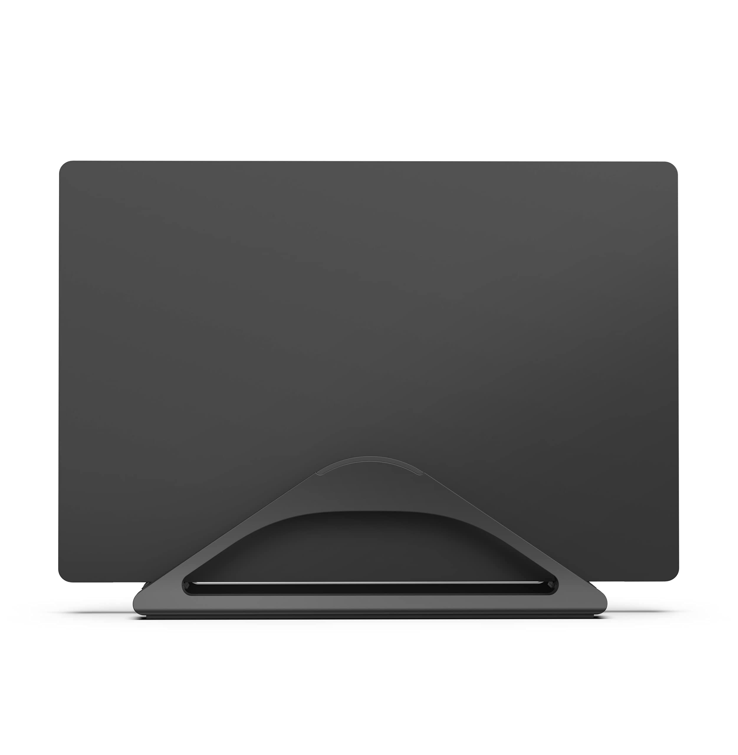 HumanCentric Adjustable Vertical Laptop Stand for Desk - Matte Black | Ergonomic Holder for MacBook, MacBook Pro & All Laptops | Perfect for Home Office & Workspace Organization | Space-Saving Computer Dock for Better Posture & Productivity