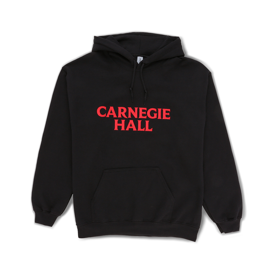 Men's Hooded Pullover Sweatshirt with Red Embroidered Logo - Soft Cotton Fleece Pullover Hoodie for Casual Wear, Gym & Outdoor Activities