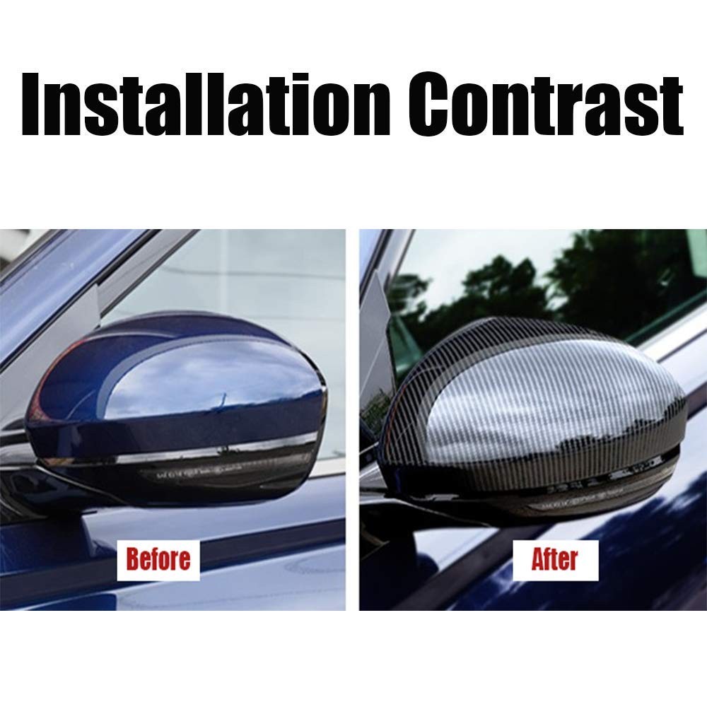 2019-2022 Nissan Altima ABS Carbon Fiber Style Side Mirror Cover - Non-Replacement Accessory | Enhances Vehicle Appearance & Protection for Daily Driving