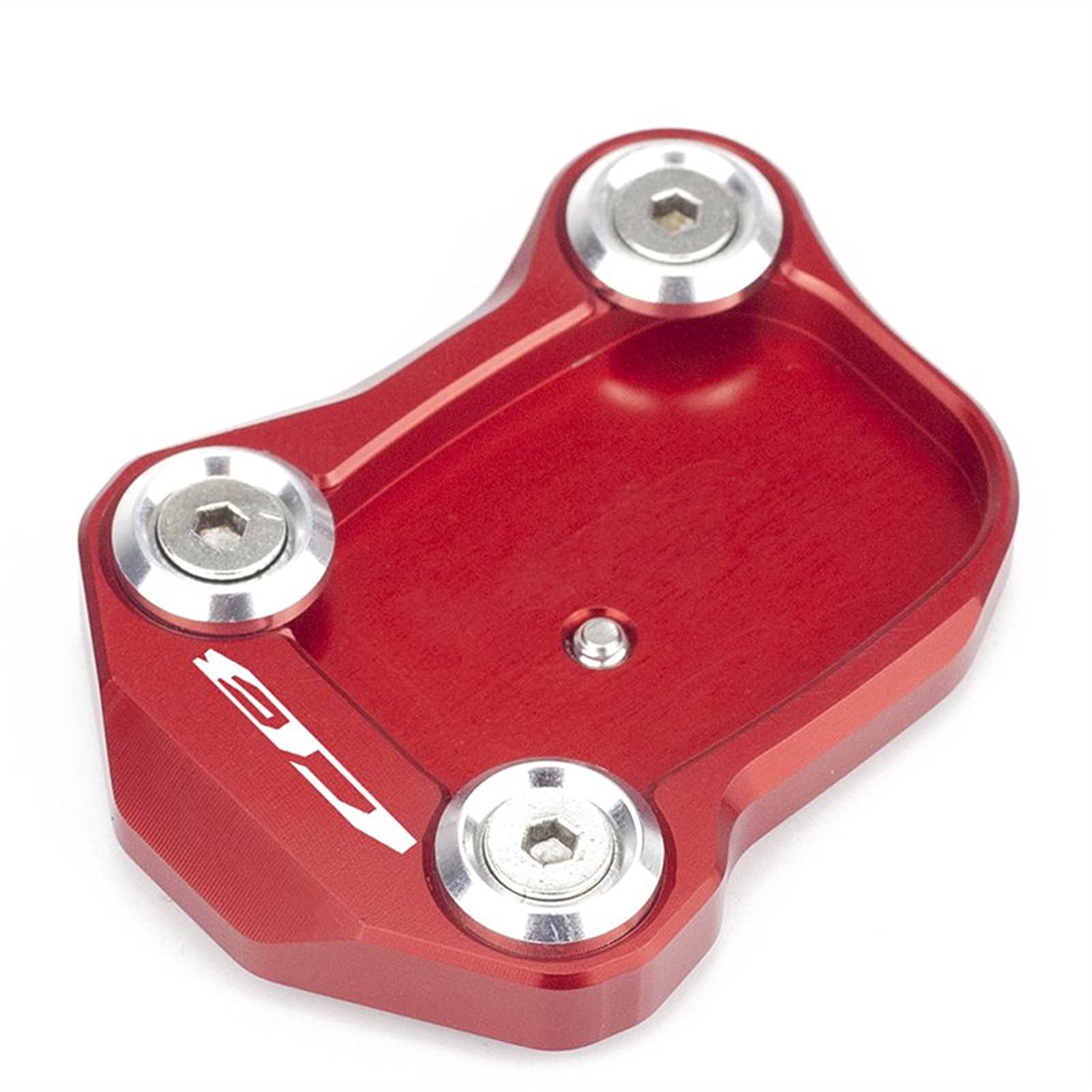 ZLLD CNC Motorcycle Side Stand Extension Support Plate for Honda CB650R 2014-2019 - Red Foot Peg Extender for Improved Stability & Parking Safety - Perfect for Street Bikes, Cruisers, and Long Rides
