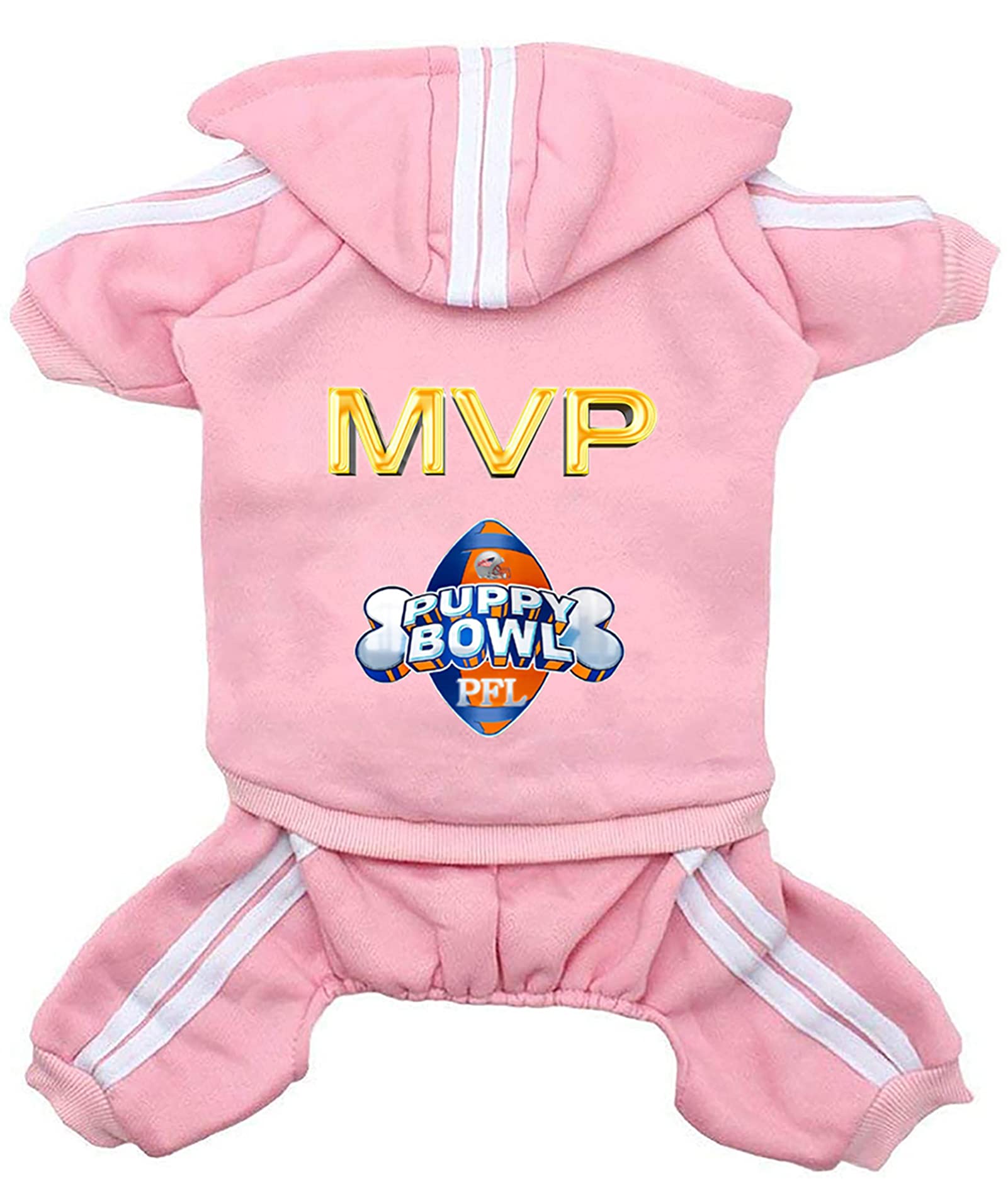 Dog Hoodie - Fleece Winter Sweater for Small, Medium & Large Dogs & Cats - 4 Legs Jumpsuit with Cotton Lining for Warmth - Perfect for Football MVP Costume & Cold Weather Outfits - Ideal for Winter Walks, Outdoor Adventures & Pet Fashion