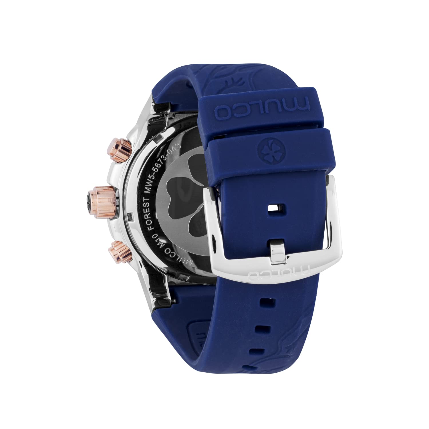 Mulco Women's Watch - Silver Stainless Steel with Silicone Band, Rose Gold & Mother Pearl Face for Everyday Elegance