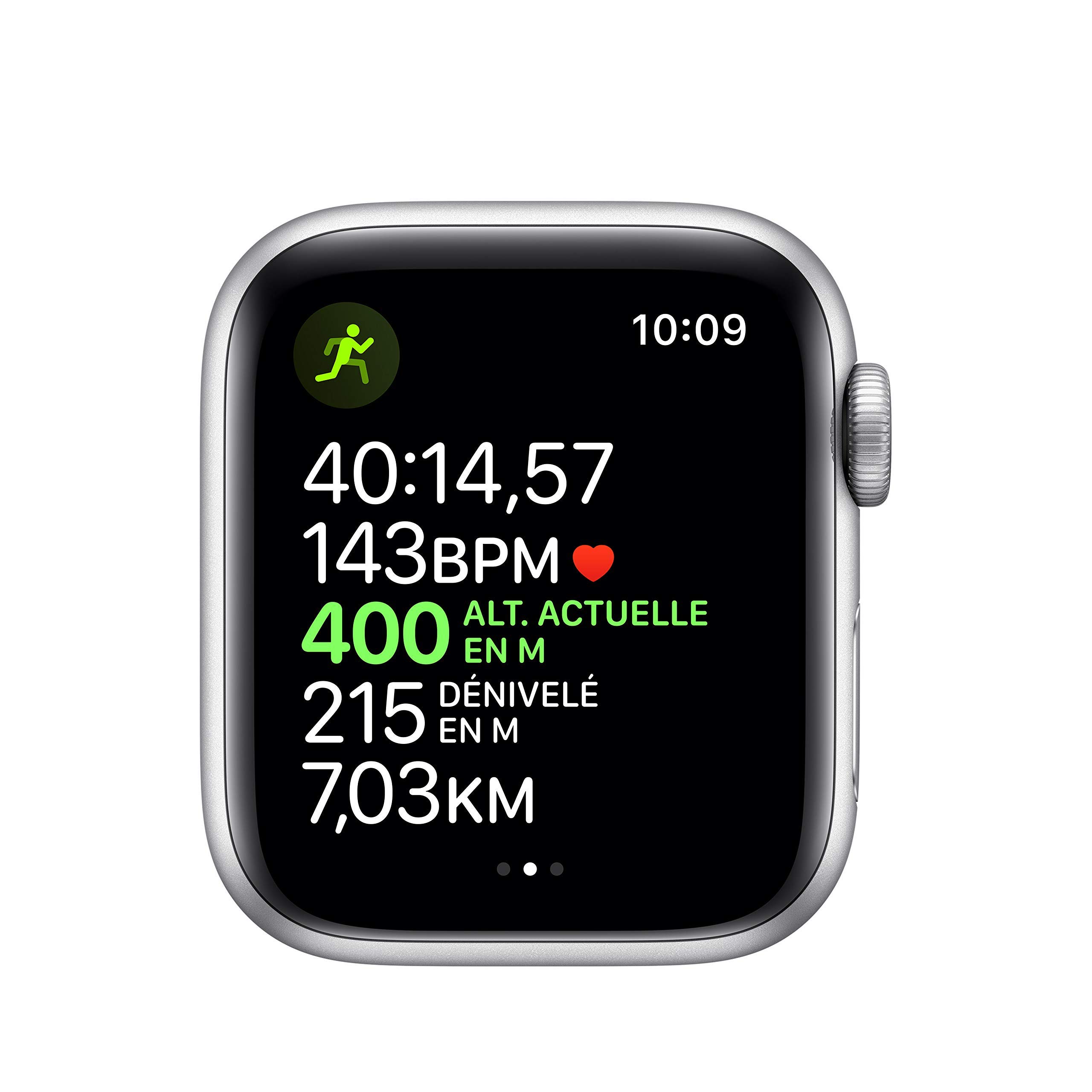 Apple Watch Series 5 40mm (GPS + Cellular) - Silver Aluminum Case with White Sport Band (Renewed) | Smartwatch for Fitness Tracking, Calls & Notifications | Perfect for Running, Swimming & Daily Use