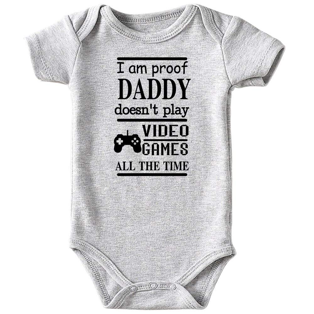 Funny Unisex Baby Bodysuit 0-3 Months - Cute Daddy Play Games Design for Newborns & Infants | Perfect for Playtime, Family Photos & Everyday Wear