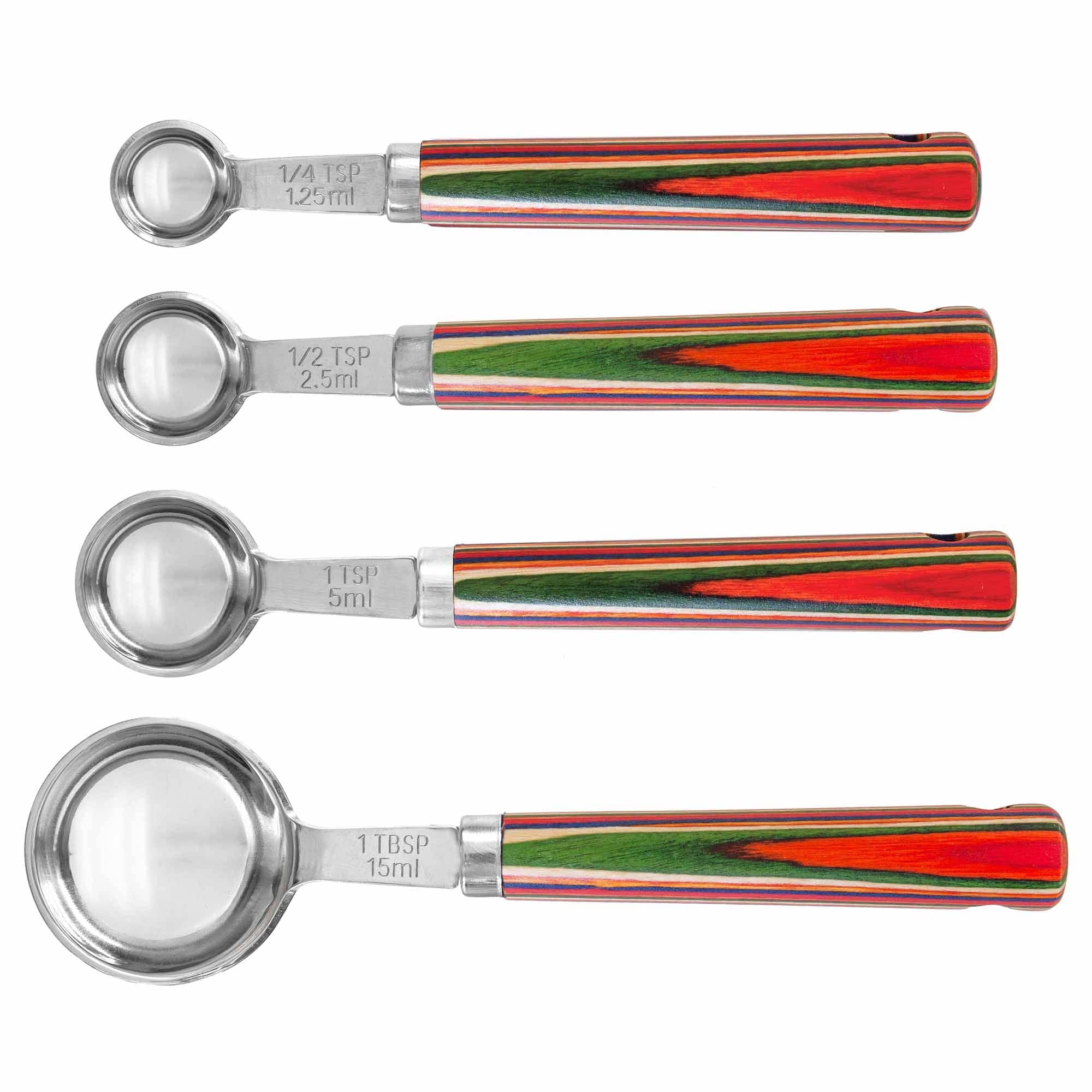 Baltique® Marrakesh Collection 4-Piece Measuring Spoon Set - Stainless Steel Kitchen Measuring Spoons for Baking, Cooking & Coffee (1/4 tsp to 1 tbsp) - Perfect Gift for Home Chefs