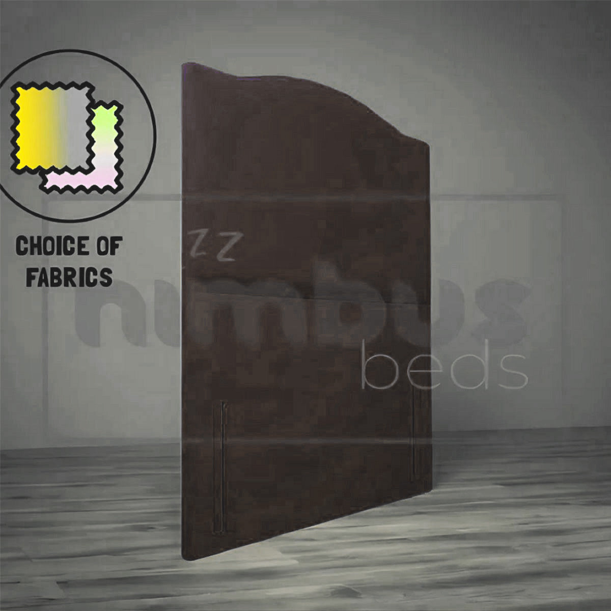 Modern Floor Standing Curve Headboard - Elegant Upholstered Bed Frame for Master Bedroom & Guest Room Decor