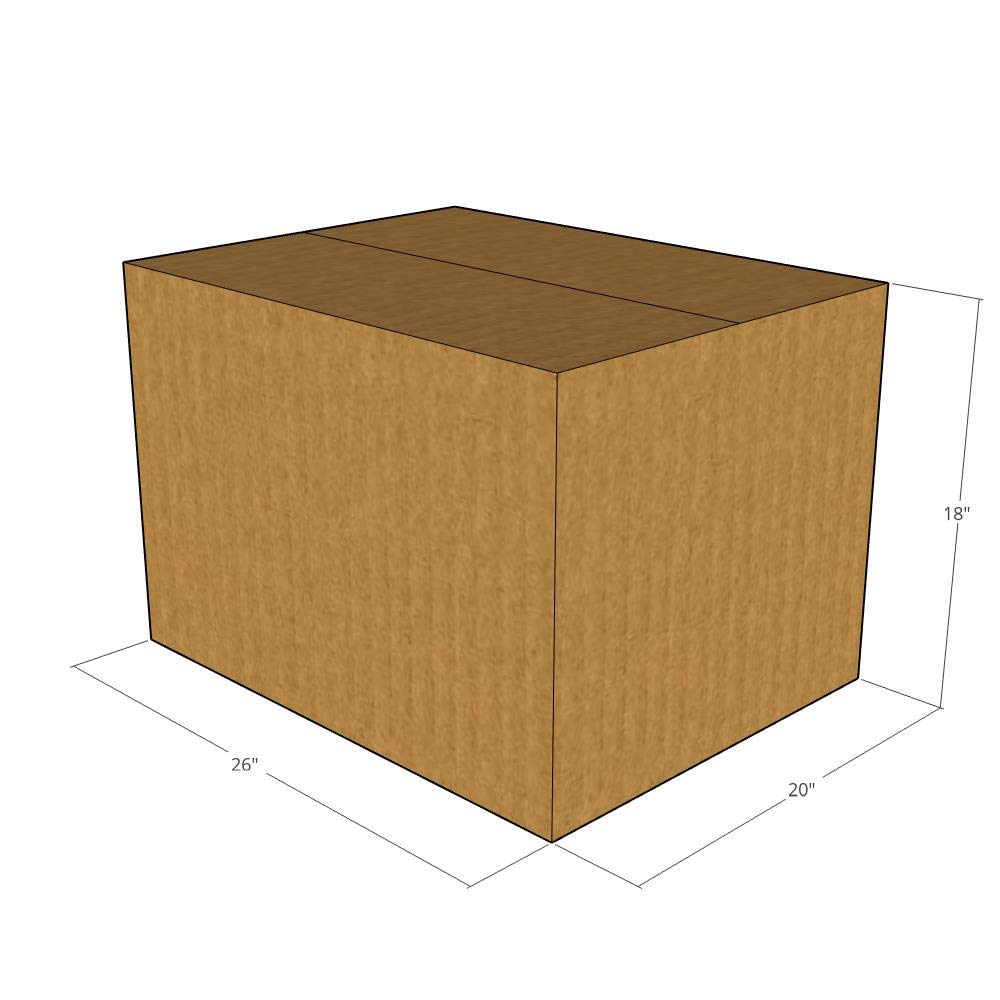 150 New Corrugated Shipping Boxes 26x20x18 Inches (LxWxH) - 32 ECT Strength - Perfect for Moving, Storage & E-commerce Packaging