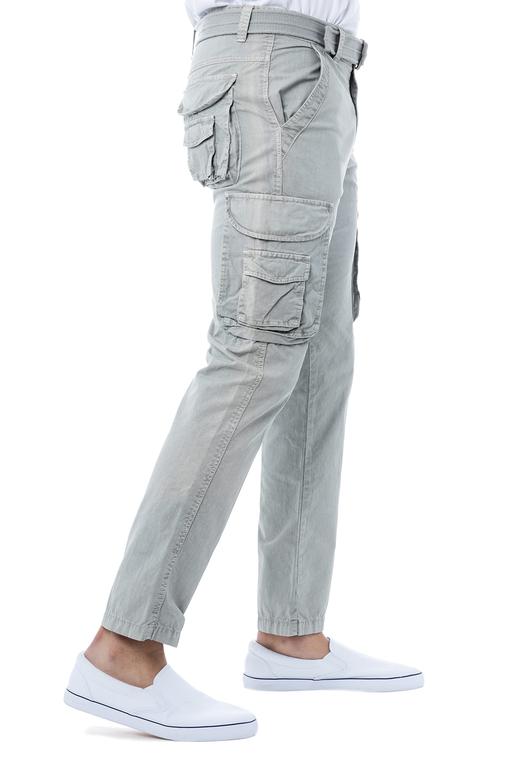 X RAY Men's Cargo Pants - Soft Cotton Tactical Pants with Deep Pockets & Belt Loops | Durable Work Pants for Construction, Hiking & Travel | Comfortable Utility Pants for Outdoor Activities & Casual Wear
