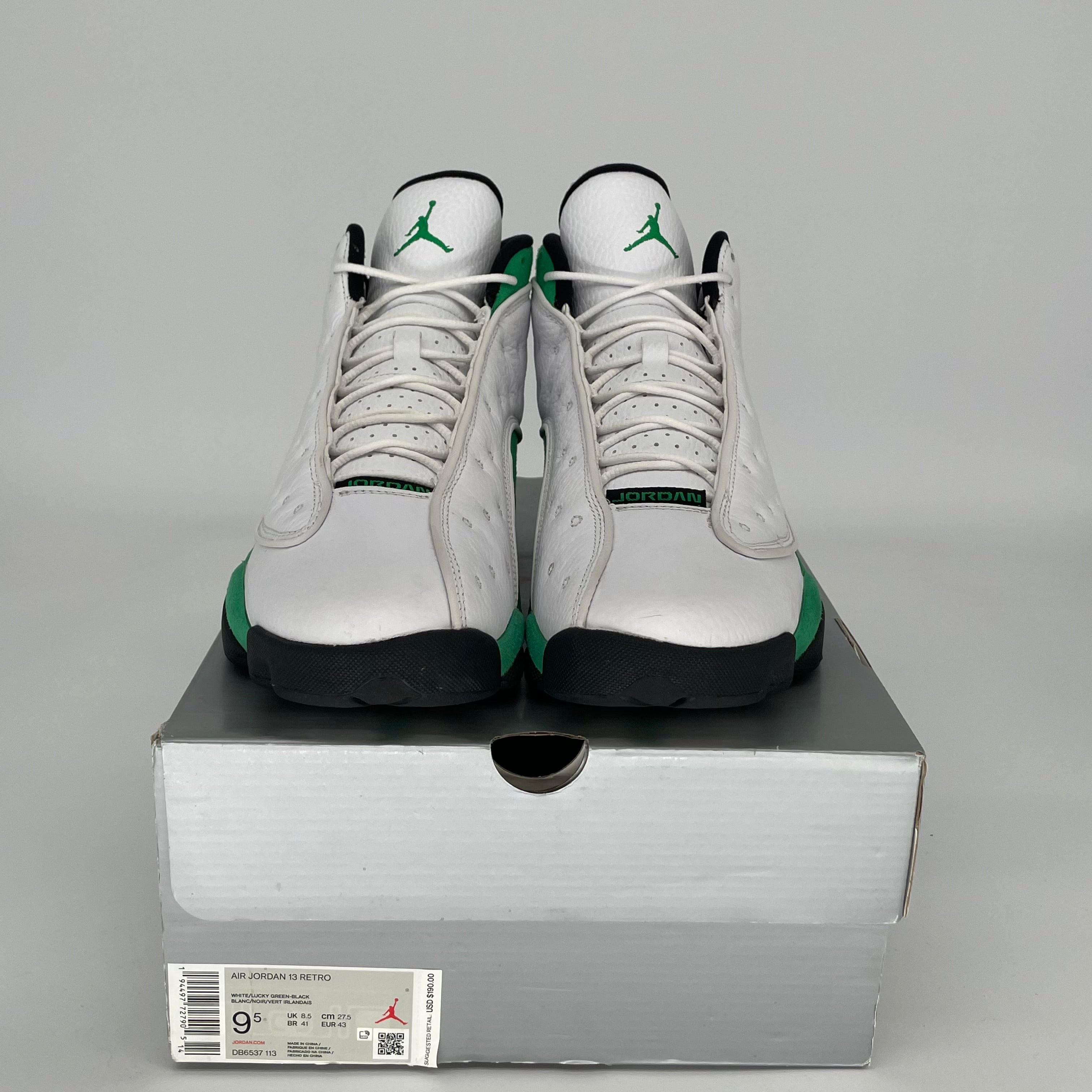 AIR JORDAN 13 LUCKY GREEN Men's Basketball Shoes Size 9.5 - Style 414571-113 | Retro Sneakers for Sports, Streetwear & Casual Outfits