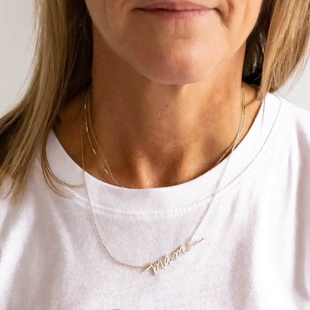 Personalized Mama Necklace - Custom Name Jewelry for Mothers, Gift for Mom, Grandma, Wife - Perfect for Mother's Day, Birthday, Anniversary & Everyday Wear