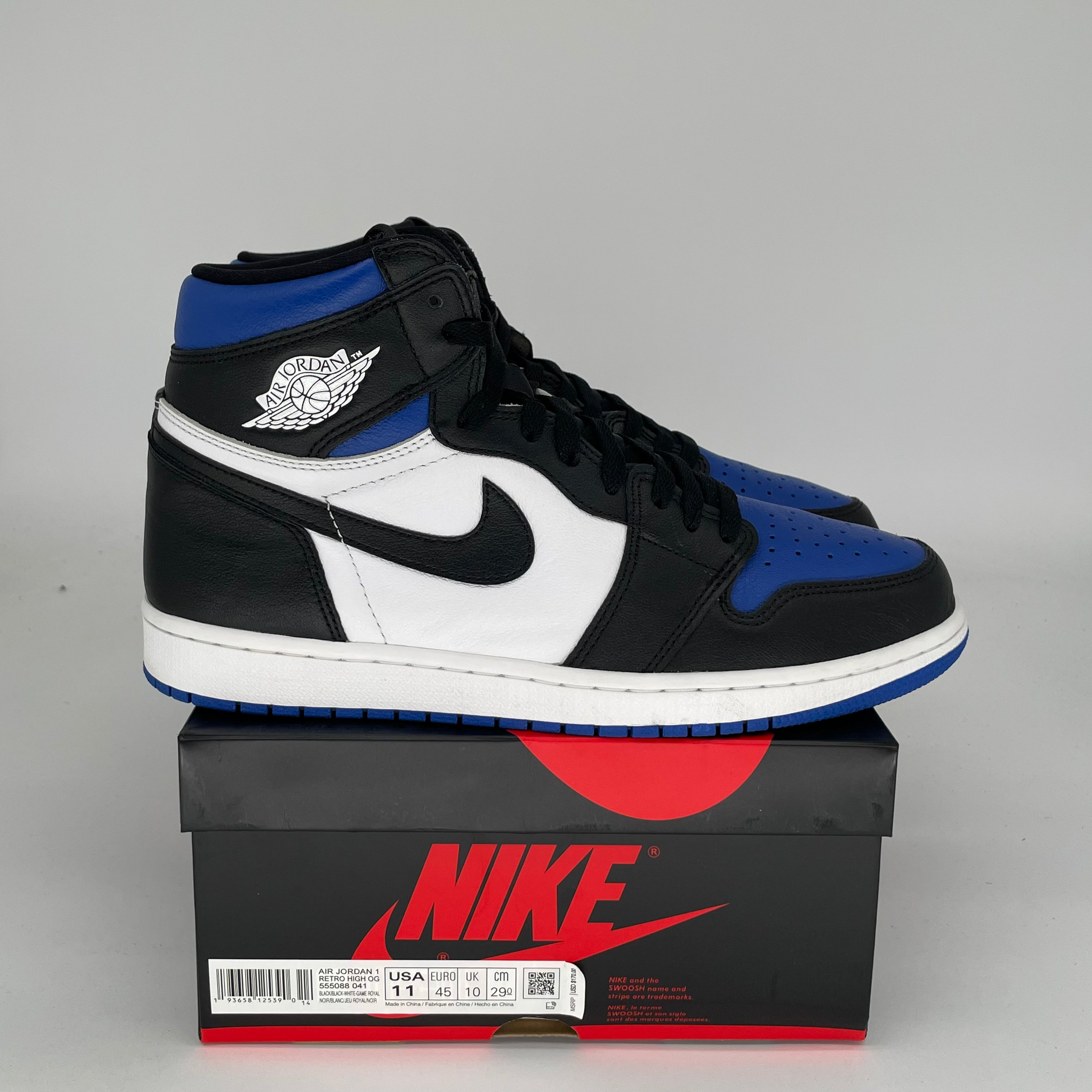 AIR JORDAN 1 ROYAL TOE Men's Basketball Shoes - Size 11 (555088-041) | Authentic Retro Sneakers for Streetwear & Sports Performance