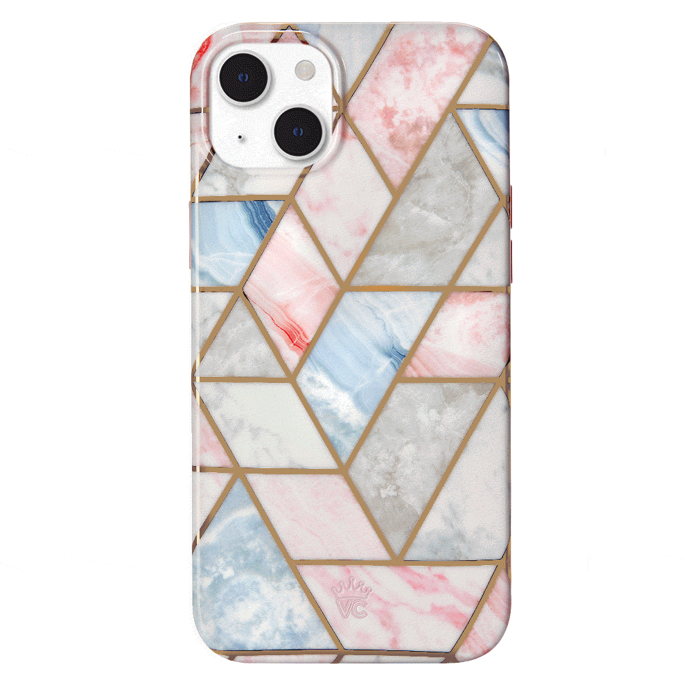 Geometric Marble iPhone Case - Stylish & Durable Phone Cover for iPhone 13/14/15 Pro Max - Perfect for Work, Travel & Everyday Protection