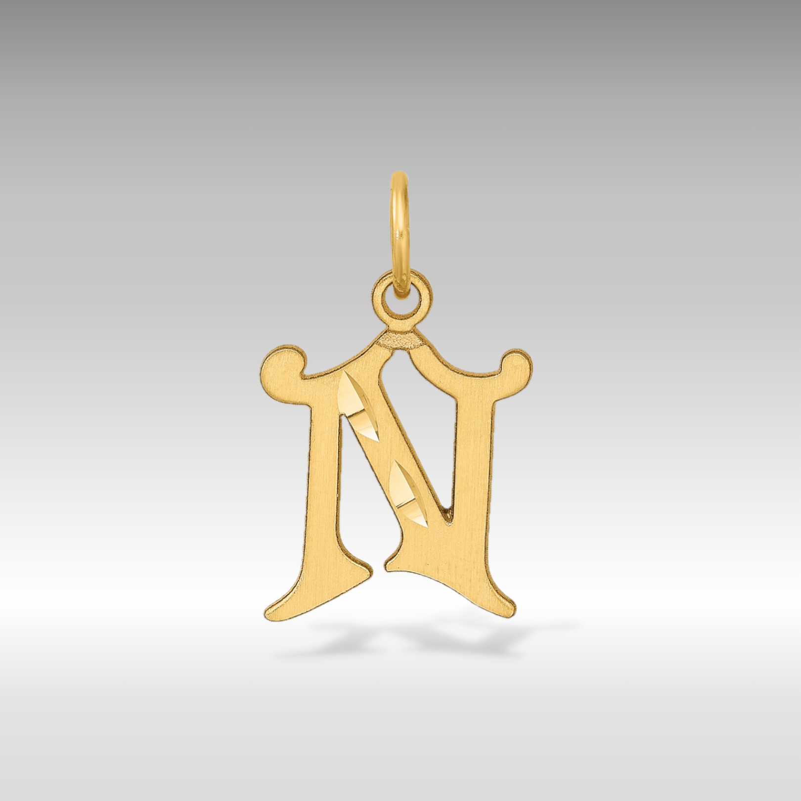 Vintage Gold Old English Letter 'N' Pendant Necklace - Model C4833 | Elegant Initial Jewelry for Women, Perfect for Gifts, Anniversaries & Special Occasions