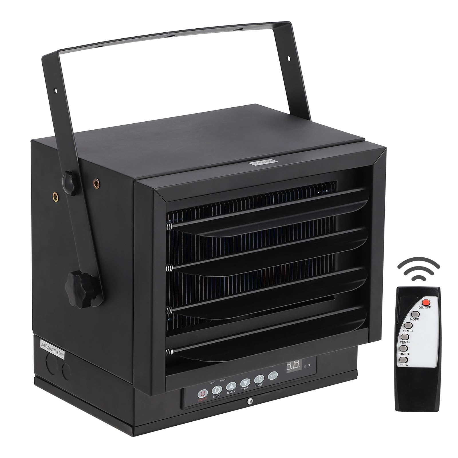 7500W 240V Electric Garage Heater with Remote Control - Ceiling Mount Shop Heater with 12-Hour Timer & Overheat Protection - Perfect for Workshop, Warehouse & Home Garage Heating in Winter