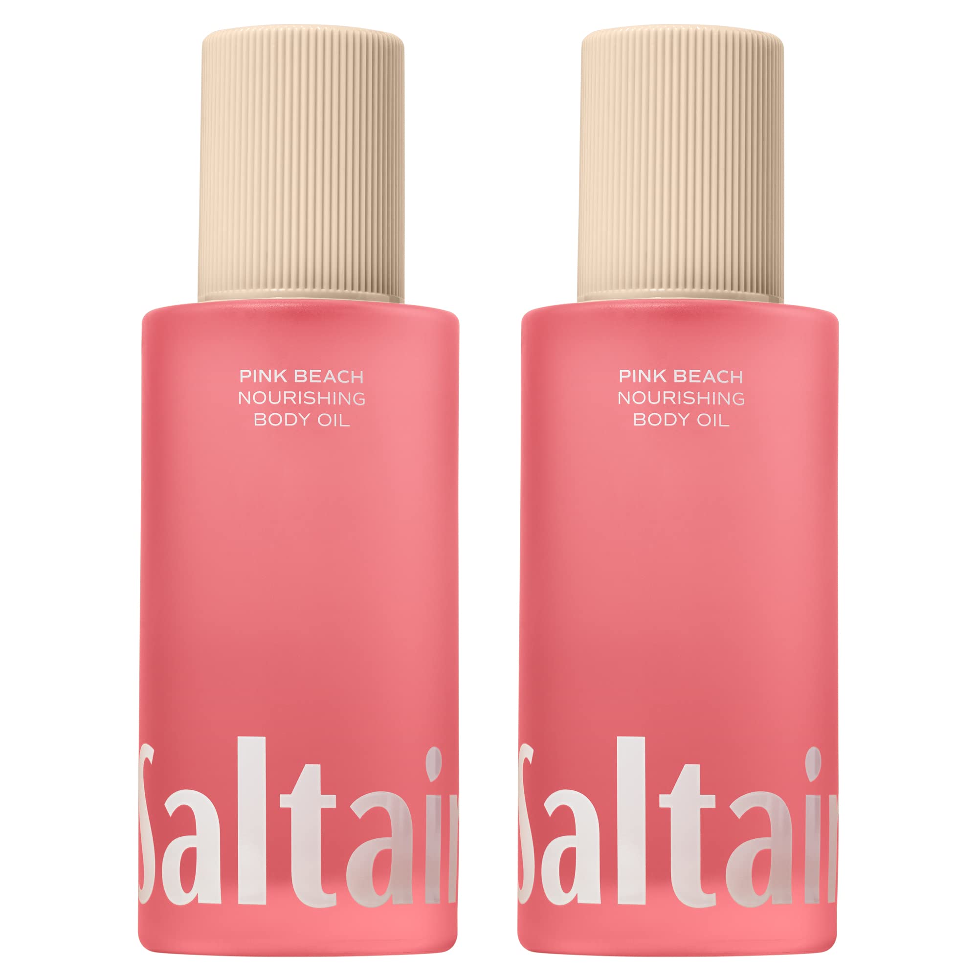 Pink Beach Body Oil by Saltair - Hydrating & Nourishing Moisturizer for Dry Skin - 2 Pack - Perfect for Summer Glow, Vacation Skincare & Daily Body Hydration