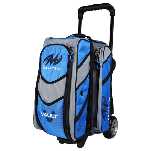 Motiv Vault 2 Ball Roller Bowling Bag - Cobalt Blue | Durable & Spacious Bowling Ball Carrier for League Play & Tournaments | Perfect for Bowling Enthusiasts & Pros