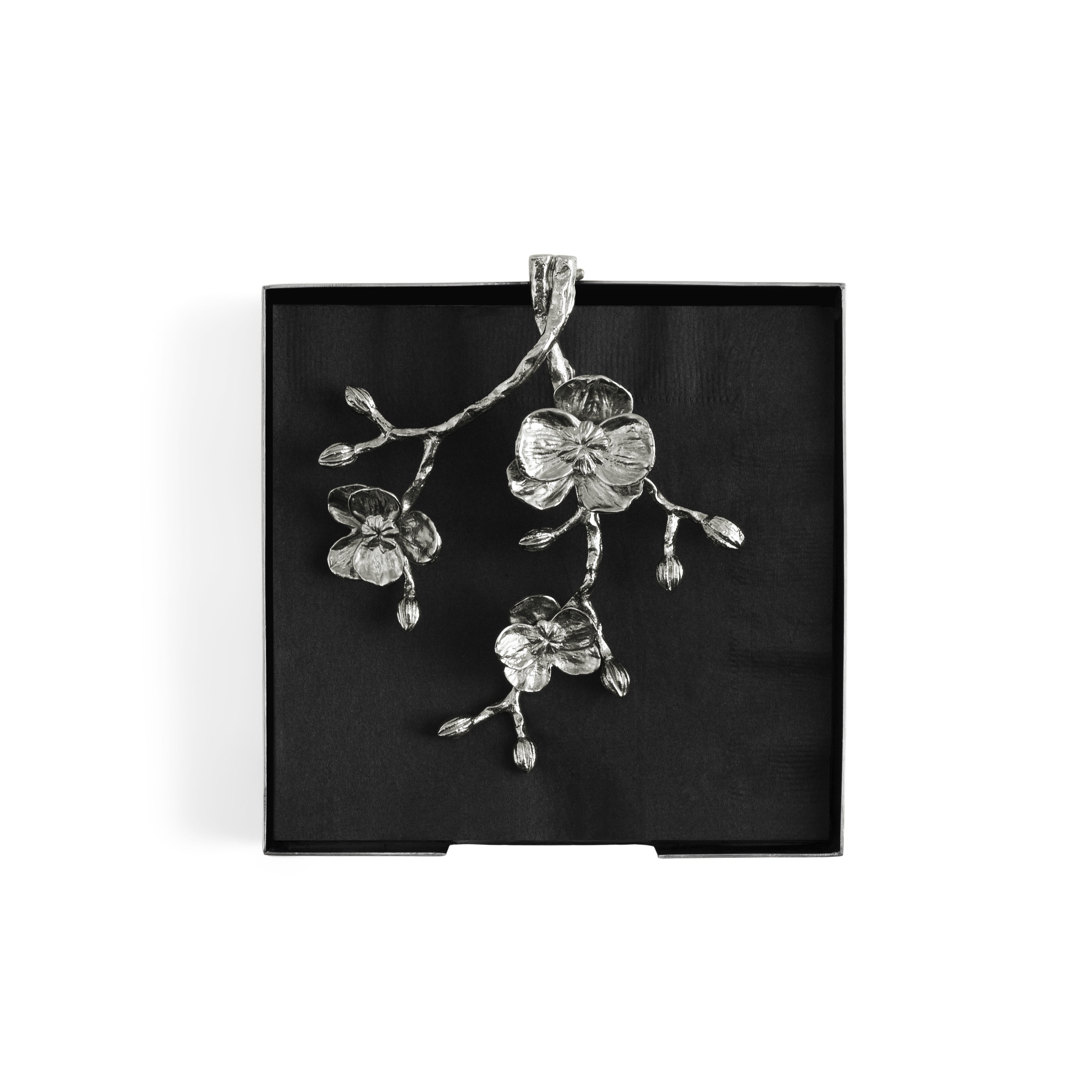 Elegant White Orchid Napkin Holder for Dining Table Decor - Perfect for Weddings, Parties & Home Decor