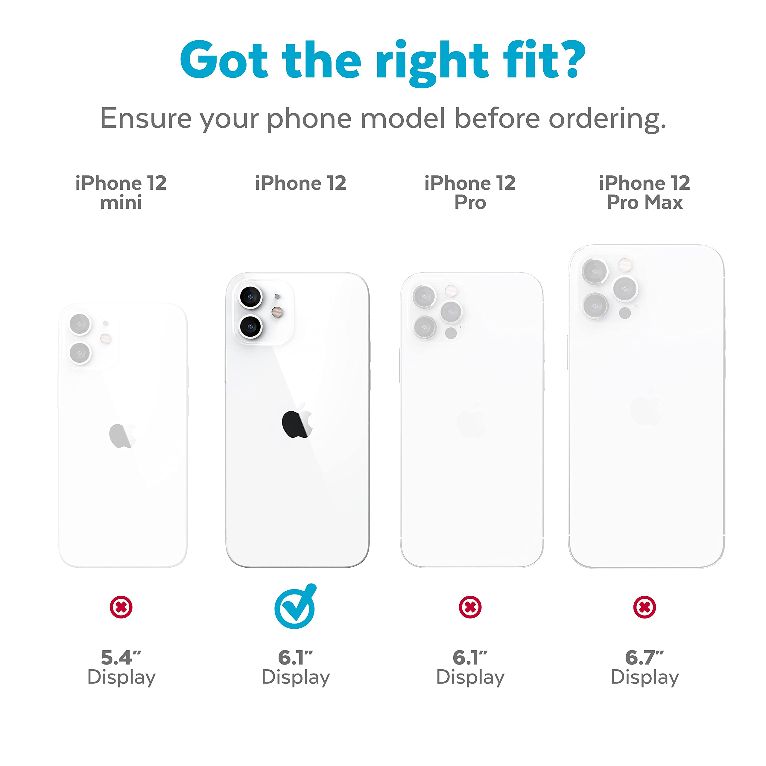 Speck Presidio Case for iPhone 12 & iPhone 12 Pro - Clear Transparent with Tropical Floral Design | Slim Protective Cover for Everyday Use, Travel & Outdoor Activities