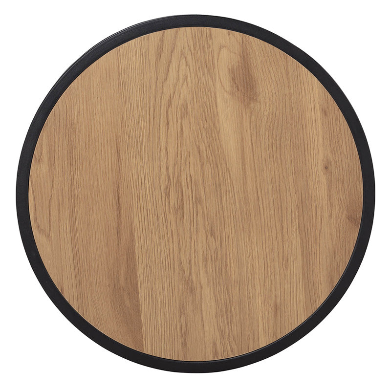 BRADFORD Modern Side Table 16 Inch - Natural Wood & Black Finish - Perfect for Living Room, Bedroom, or Office Decor