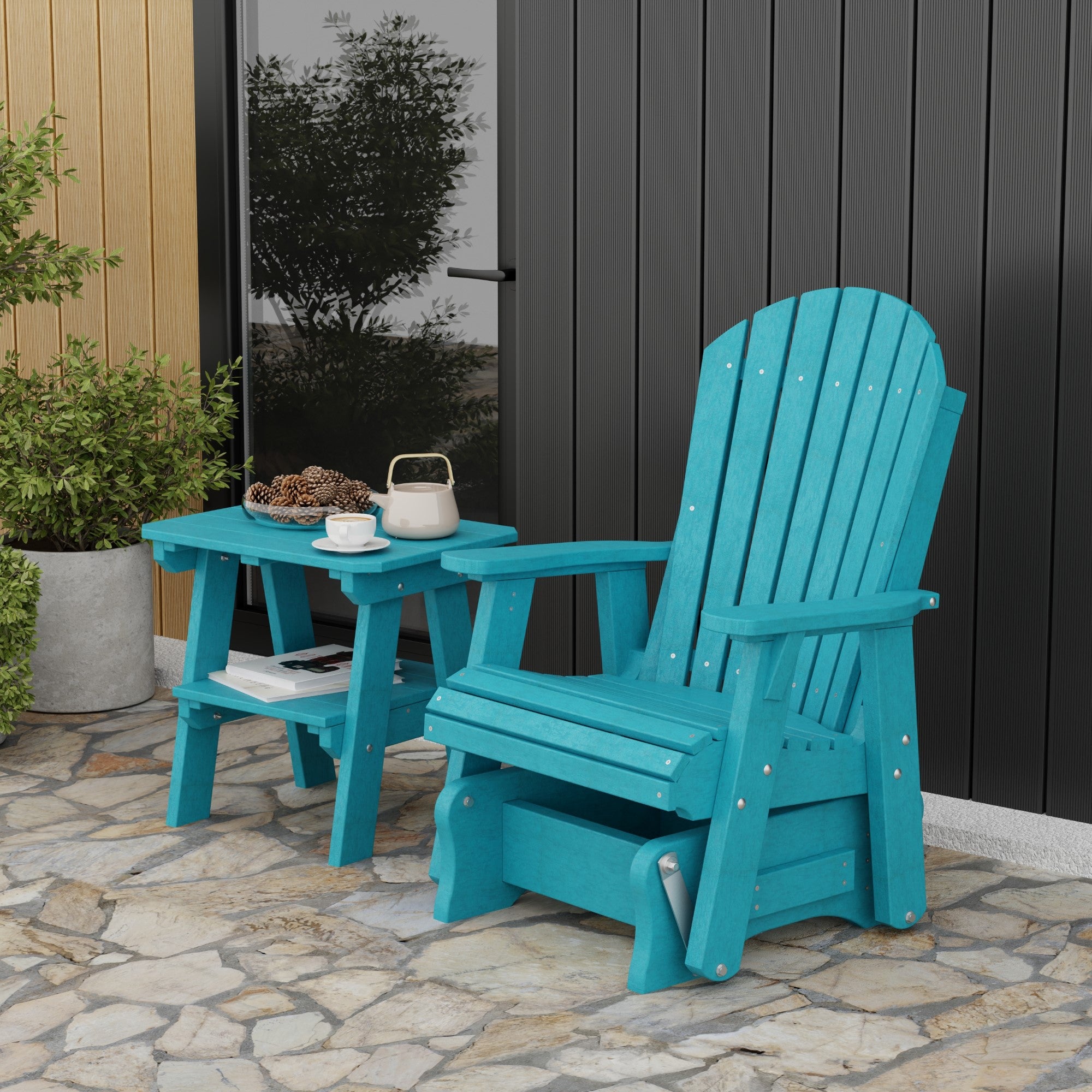 Heritage Single Glider Rocking Chair - Classic Wooden Nursery Glider for Baby Room, Breastfeeding & Relaxation - Perfect for Nurseries, Bedrooms & Living Rooms