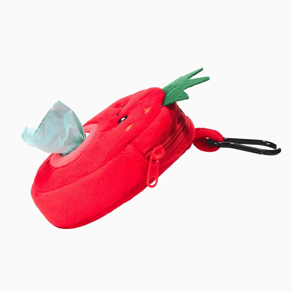Eco-Friendly Strawberry Shaped Dog Poop Bag Dispenser - Cute & Convenient Waste Pickup for Small & Medium Dogs - Perfect for Walks, Parks & Travel