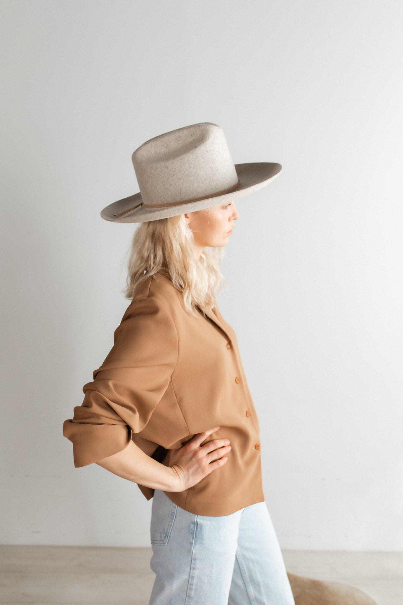 Ezra Western Hat Mix Grey - Distressed Cowboy Hat for Men & Women - Perfect for Rodeo, Country Music Festivals & Outdoor Adventures