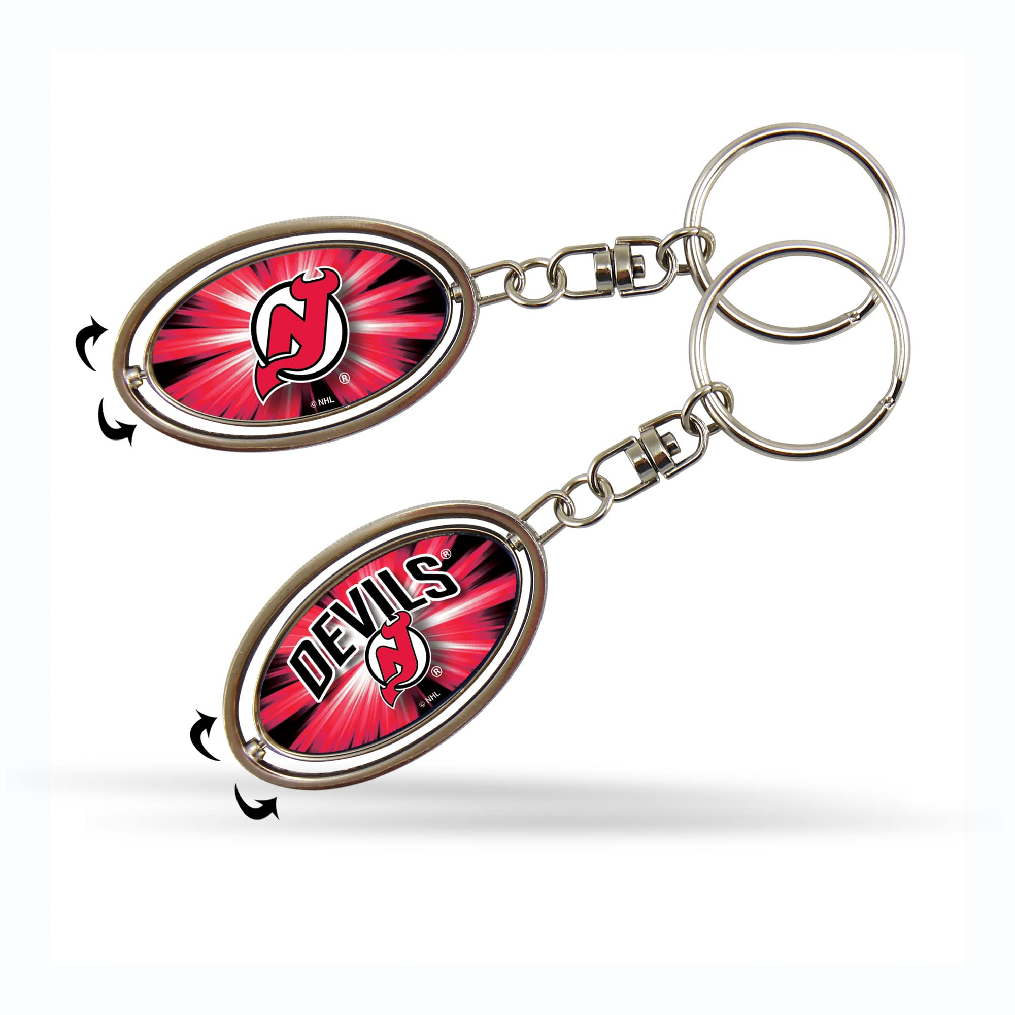 NHL Hockey Metal Spinner Keychain - 1.25