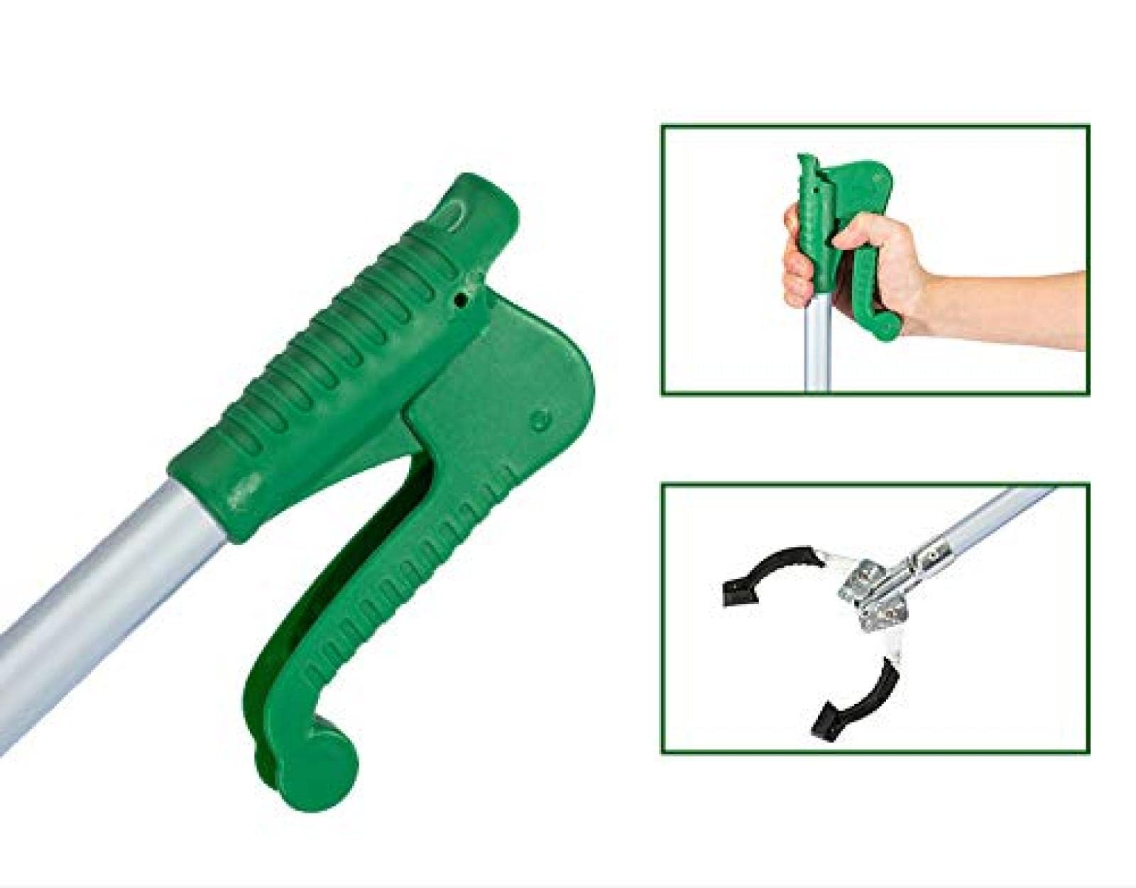 100cm Extra Long Reacher Grabber Tool - Lightweight Aluminum Pick Up Aid for Elderly & Disabled - Trash Picker, Lightbulb Changer & Household Helper - Perfect for Home Cleaning, Garage Organization & Hard-to-Reach Areas