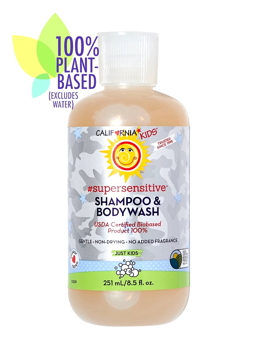 California Kids® #supersensitive™ Hypoallergenic Shampoo & Body Wash for Babies - Gentle Cleansing for Sensitive Skin, Tear-Free Formula - Perfect for Bath Time, Newborn Care & Eczema-Prone Skin