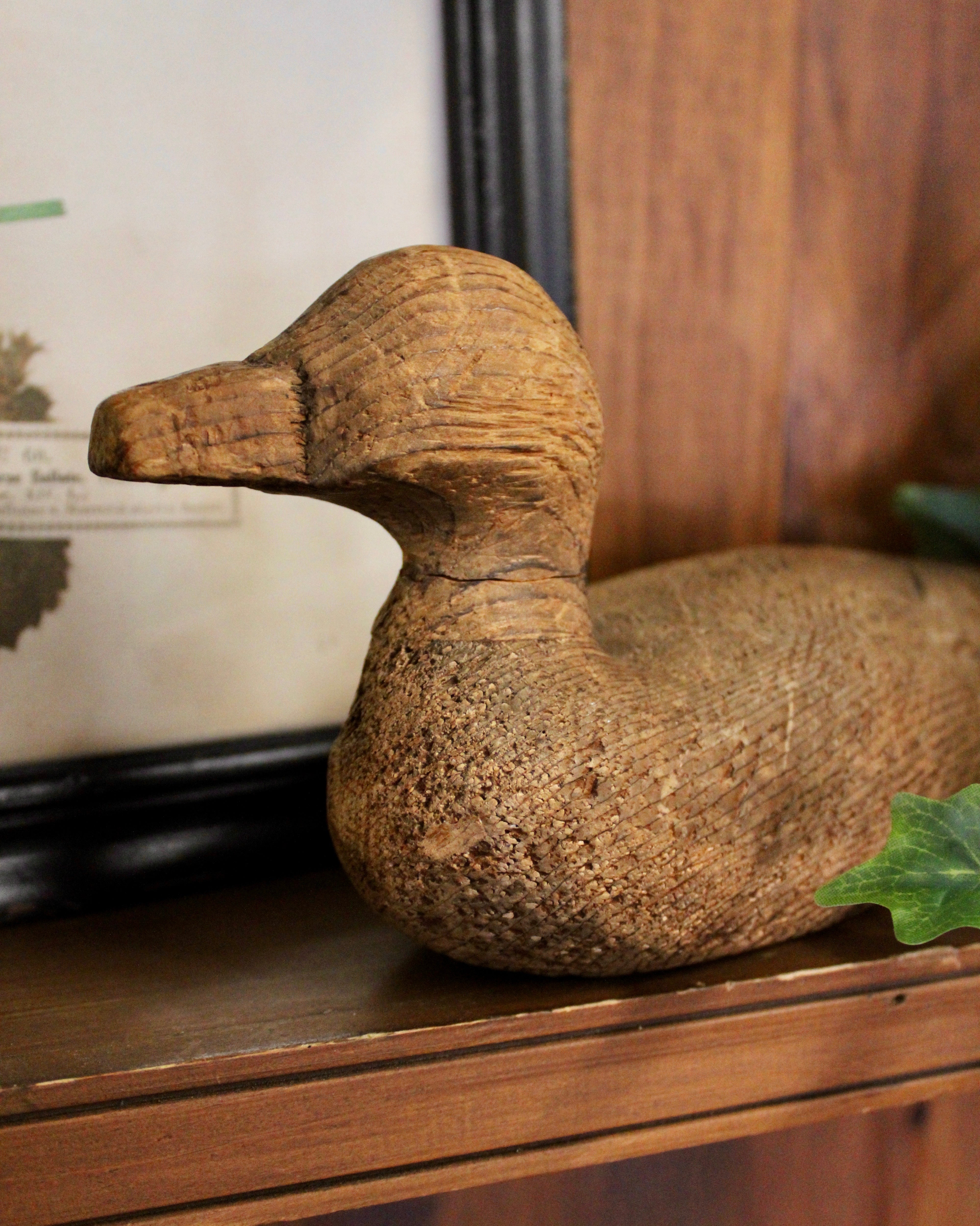 Handcrafted Wooden Mallard Decoy - Realistic Duck Carving for Home Decor, Hunting, and Collectibles | Perfect for Mantel Displays, Outdoor Hunting, and Gift Giving