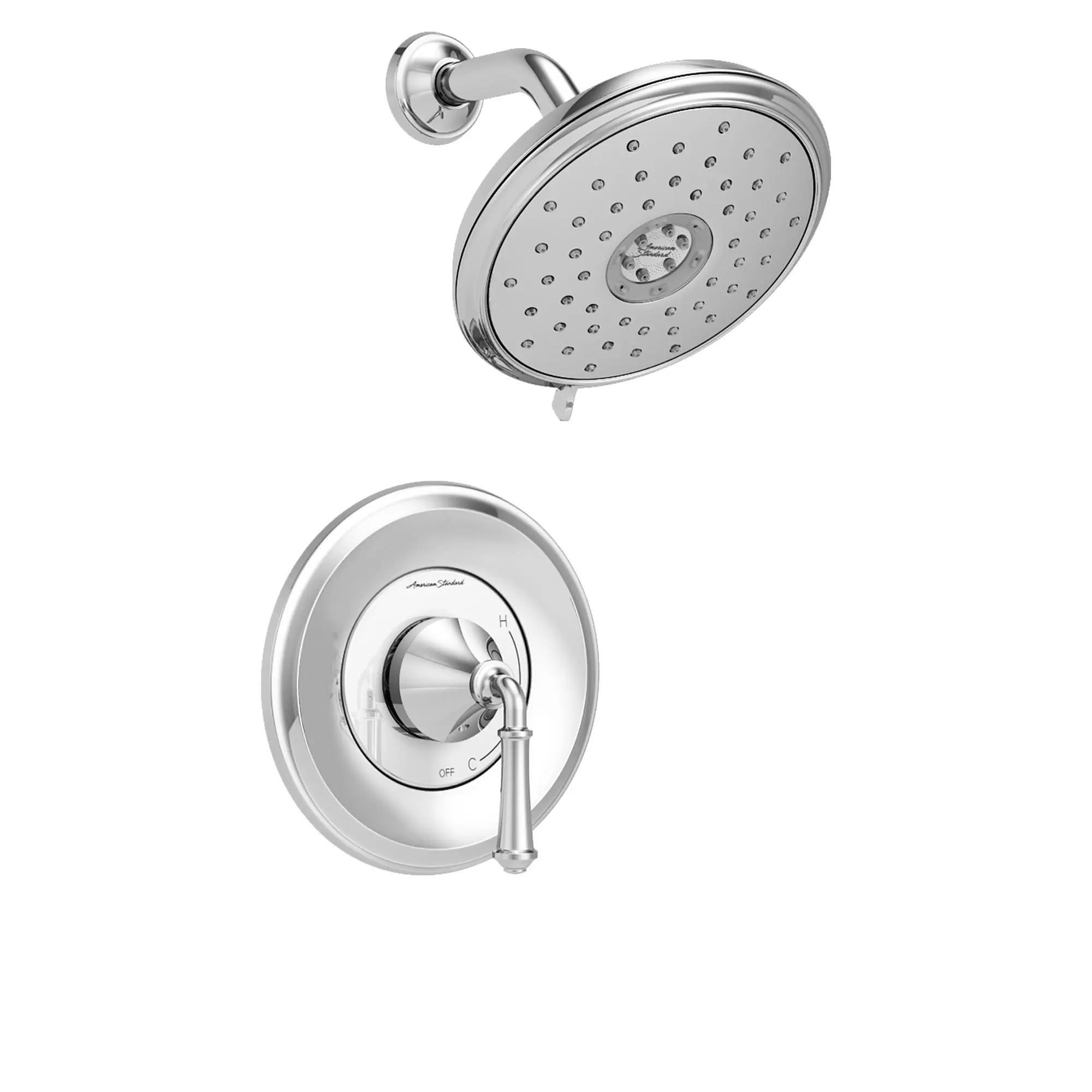 Delancey® 1.8 GPM Water Saving Shower Trim Kit - 4 Function Showerhead with Lever Handle for Bathroom & Spa Relaxation