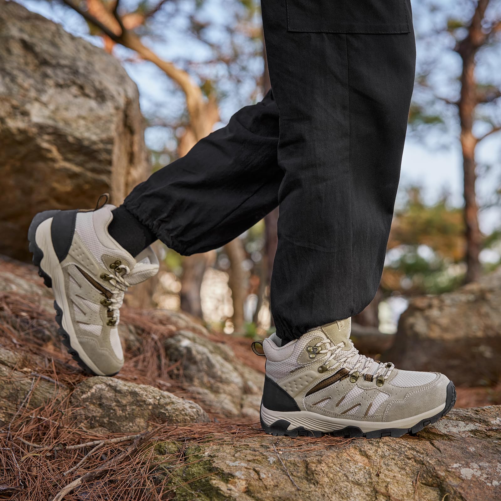 SHULOOK Women's Waterproof Hiking Boots - Lightweight Non-Slip Outdoor Trekking Shoes for Camping, Trail Walking & Mountain Climbing | Perfect for Hiking, Backpacking & Winter Adventures