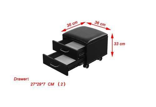 2 in 1 Compact Mobile Manicure Pedicure Chair with Wheels - Professional Nail Salon Station BA3506 for Pedicures & Manicures - Perfect for Home Spa & Salon Business Use