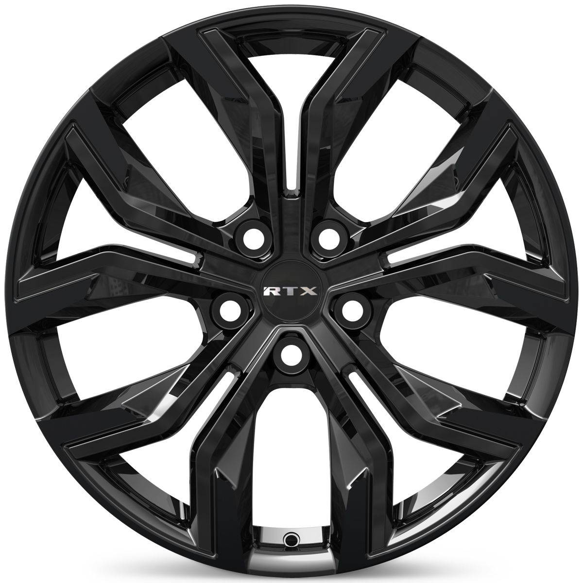 VENOM RTX® Alloy Wheels 19x8 Gloss Black 5x114.3 ET35 CB60.1 - High Performance Car Rims for Street Racing & Custom Builds