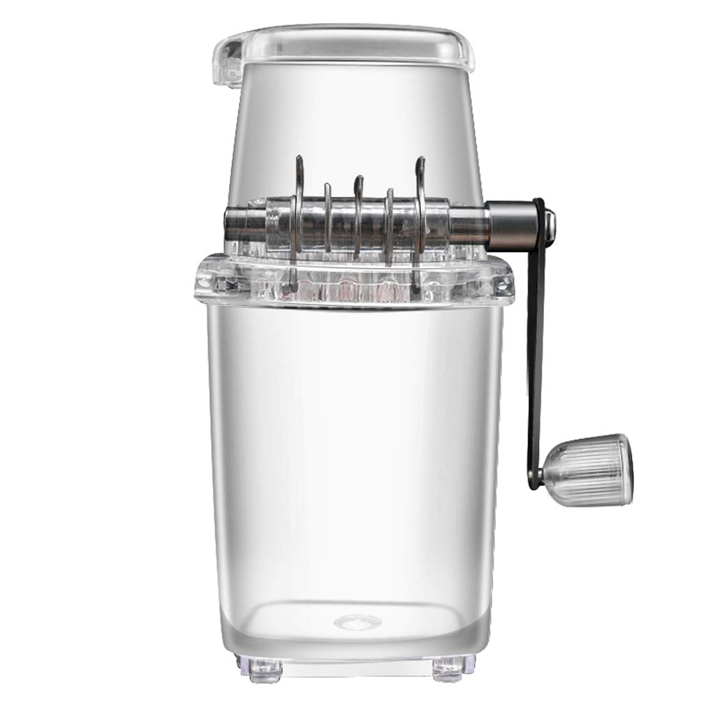 Fenteer Manual Ice Crusher - Stainless Steel Hand Crank Ice Grinder for Cocktails, Smoothies & Shaved Ice - Perfect for Home Bars, Parties & Outdoor Use