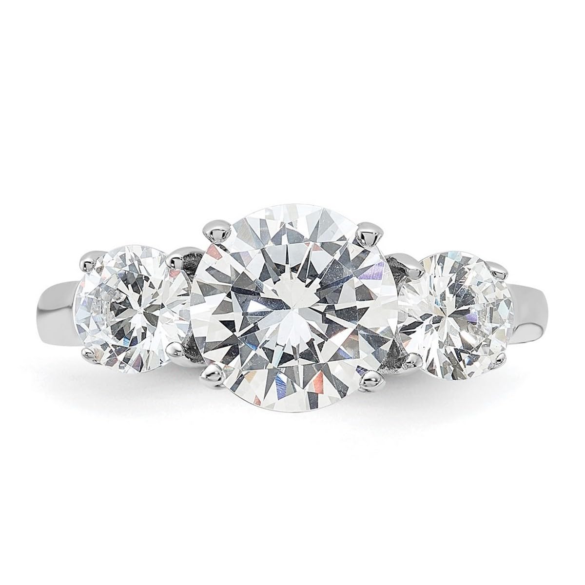 925 Sterling Silver Cubic Zirconia Ring for Women - Elegant CZ Simulated Diamond Wedding Band, Promise Ring & Anniversary Gift (Perfect for Engagement, Valentine's Day & Special Occasions)