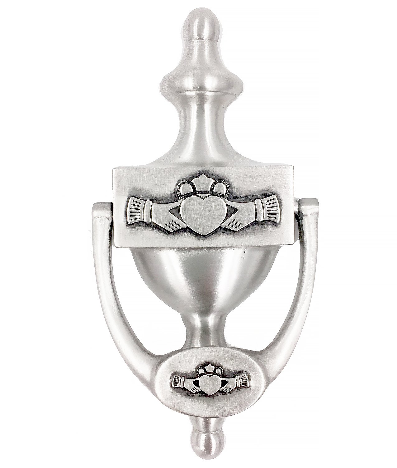 Handcrafted Pewter Claddagh Door Knocker - Traditional Irish Celtic Design for Home & Garden Decor - Perfect for Front Door, Gate, or Cottage Entryway