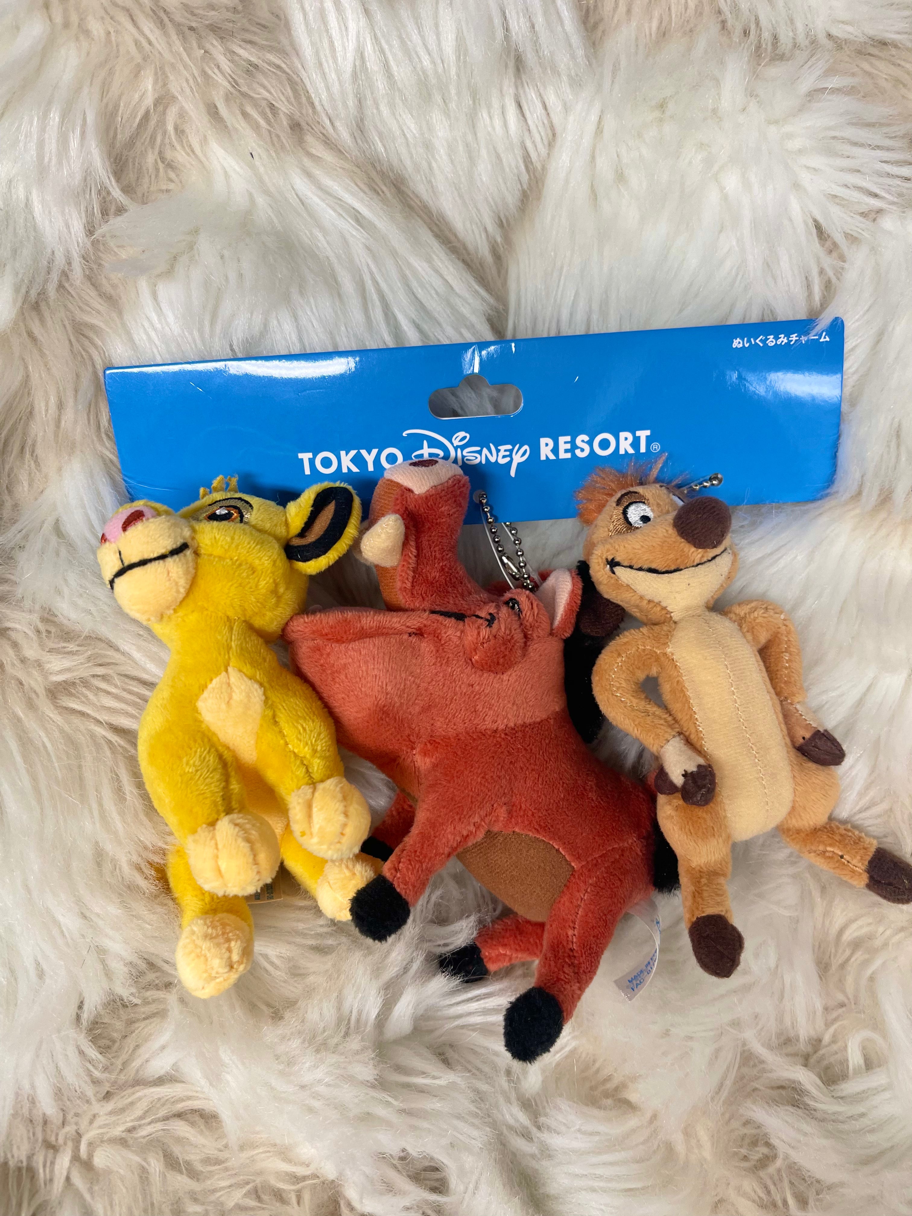 Tokyo Disney The Lion King Plush Keychain Set - Simba & Friends - Perfect for Backpacks, Gifts, and Disney Collectors
