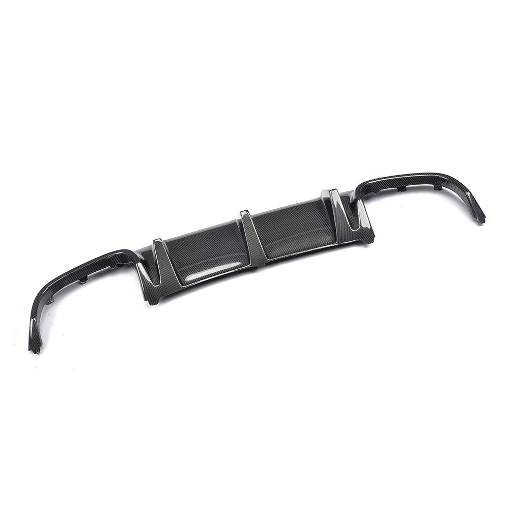 IKON MOTORSPORTS Rear Diffuser for 2008-2011 Mercedes-Benz C Class W204 C63 - TMS Style Carbon Fiber Rear Bumper Lip Spoiler - Enhances Aerodynamics & Sporty Look - Perfect for Street Racing & Car Shows