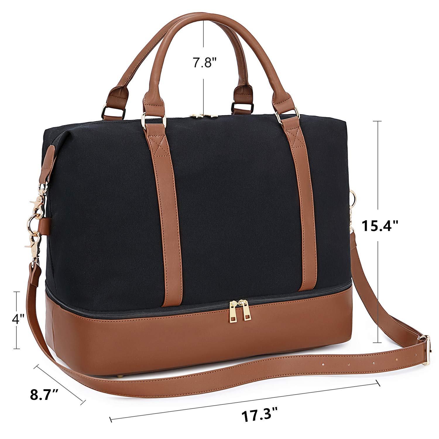 Stylish CAMTOP Women's Travel Tote Bag - Spacious Overnight Weekender Carry-On with Luggage Sleeve & Shoe Compartment - Perfect for Business Trips, Weekend Getaways & Airplane Travel