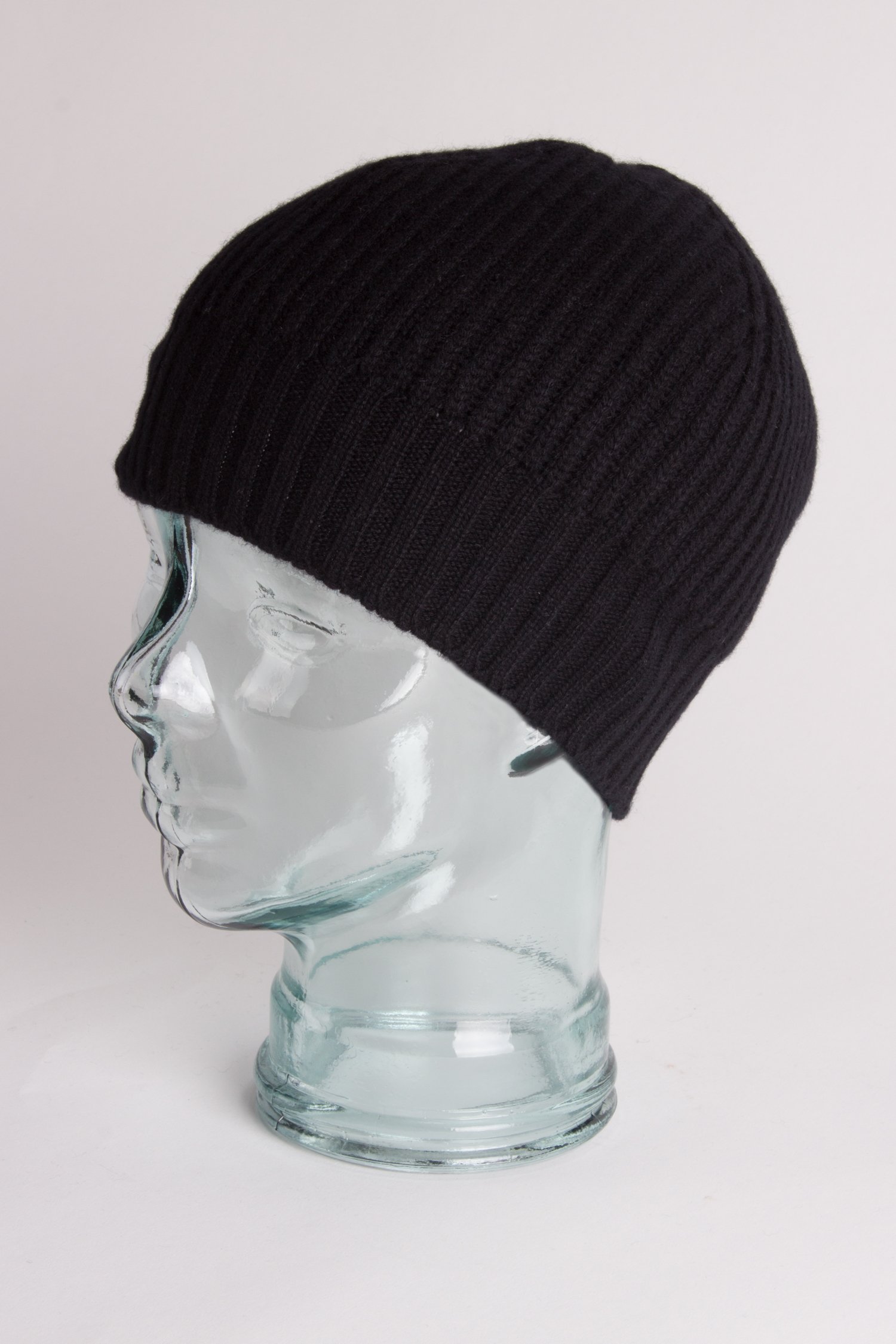 100% Pure Cashmere Ribbed Beanie Hat for Women - Soft & Warm Winter Knit Hat - Made in Scotland - Perfect for Cold Weather, Outdoor Activities & Fashion Accessory