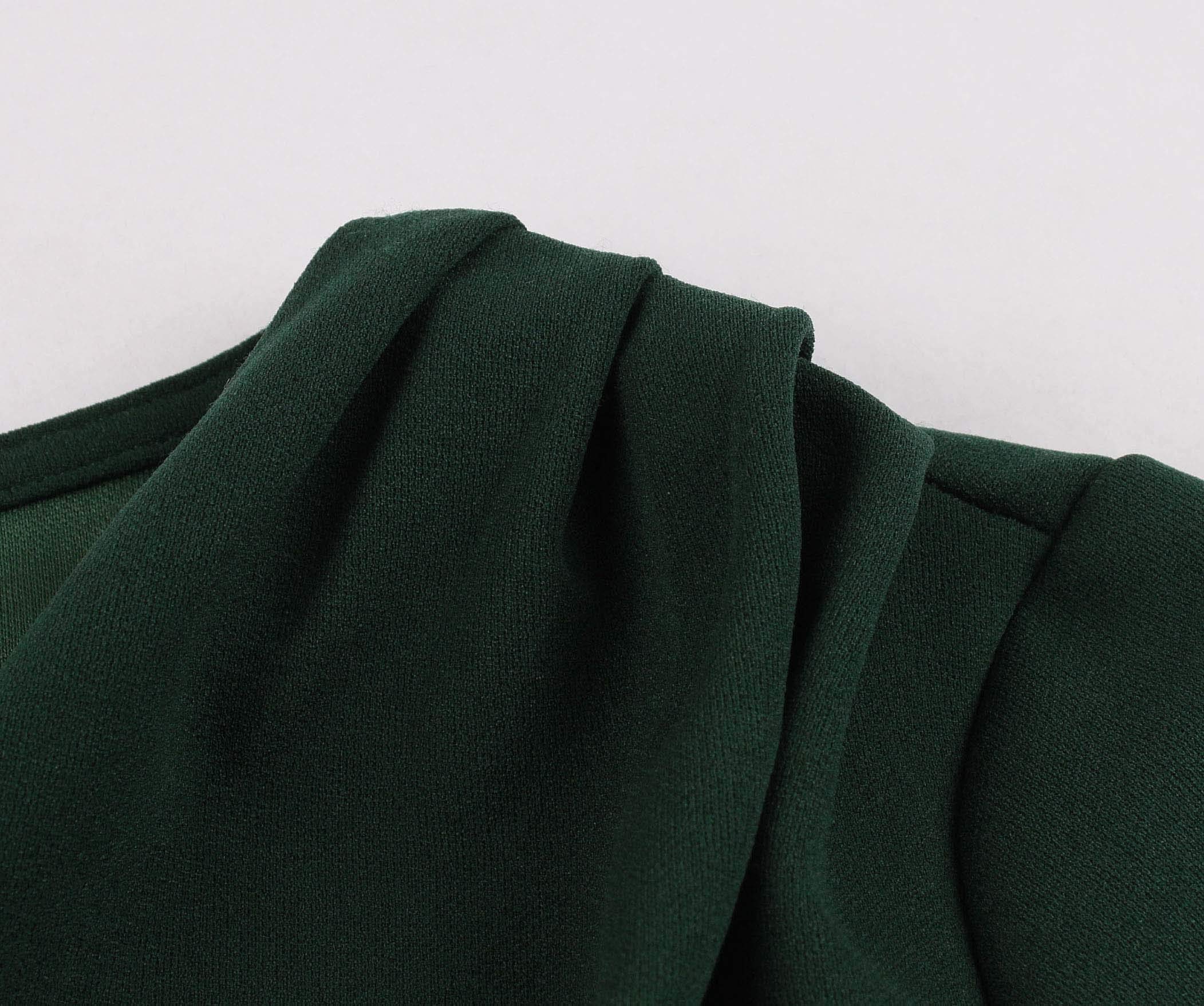 Wellwits Women's Ruched Wrap Cocktail Dress - Vintage Style Work Dress for Office, Party & Special Occasions