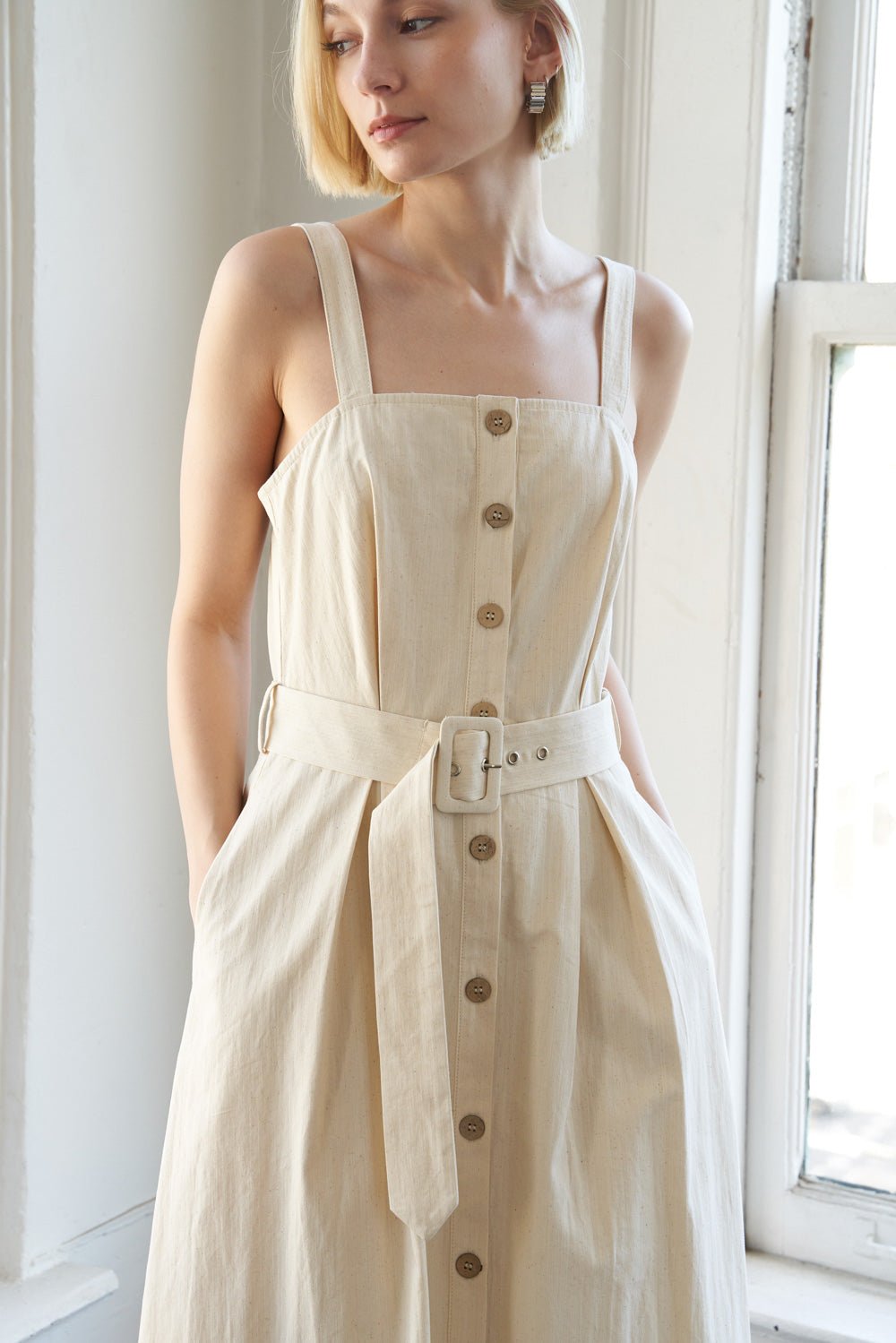 California Dreaming Button Down Dress for Women - Flowy Summer Casual Dress with Pockets - Perfect for Beach, Vacation & Everyday Wear