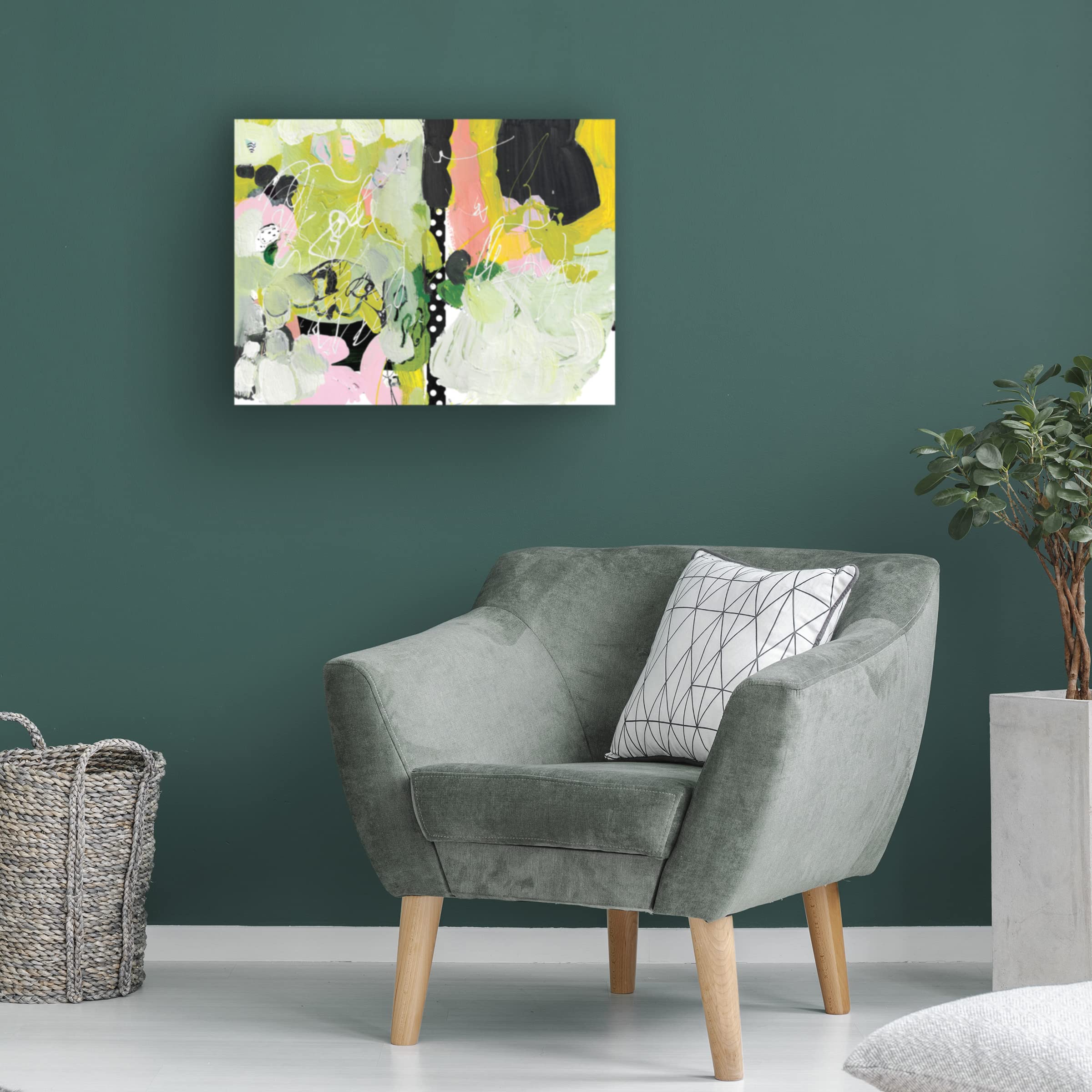 Trademark Fine Art 'Mustard Fields In Style' Canvas Art by Niya Christine - Hand-Painted Landscape Wall Decor for Living Room, Bedroom & Office
