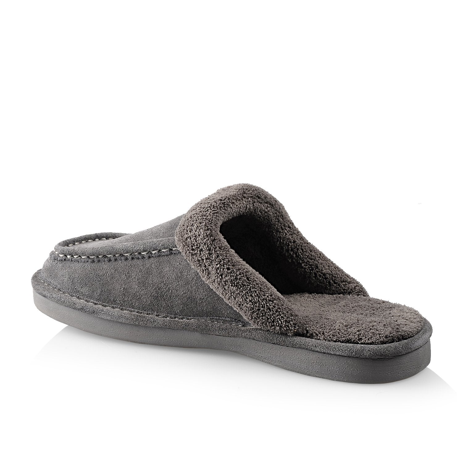 Men's Comfortable Grey Slippers - Soft Indoor/Outdoor House Shoes for Relaxation at Home, Lounging & Quick Errands