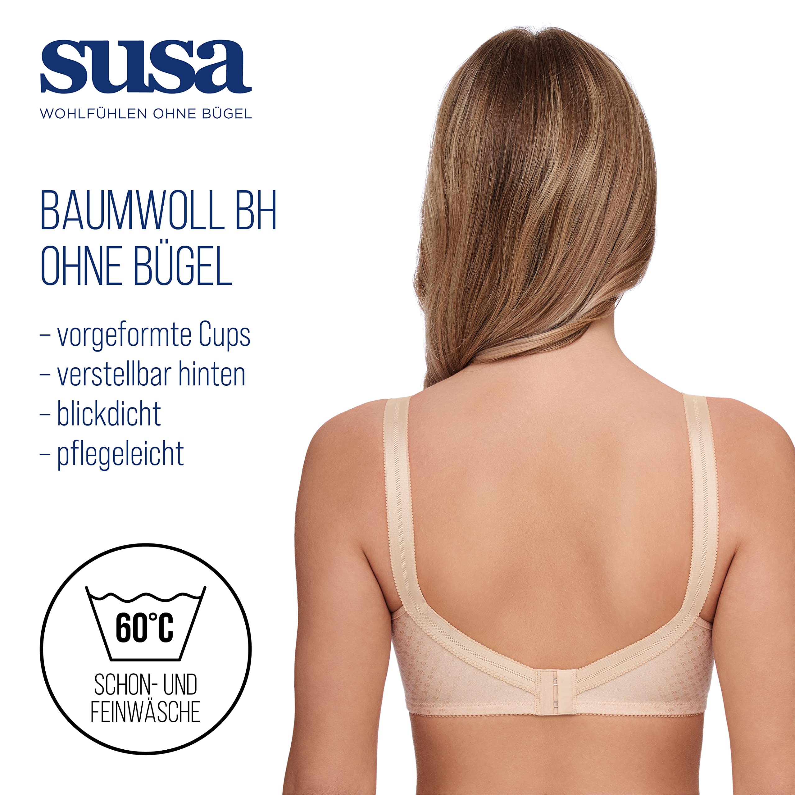 Women's Seamless Non-Wired Full Figure Bra 9638 for Comfort & Support