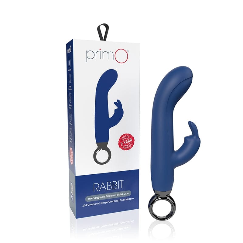 Screaming O Primo Rabbit Vibrator - Blueberry Scented G-Spot Massager for Women, Couples Play & Sensual Relaxation