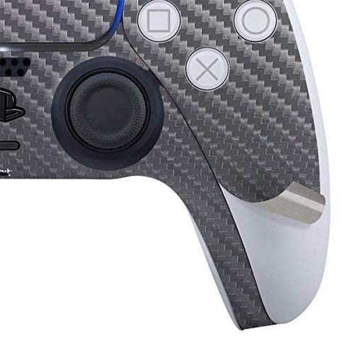 Premium Skinit Decal Gaming Skin for PS5 Controller - Silver Carbon Fiber Texture | Durable Protective Cover | Perfect for Gaming Enthusiasts & Customization Lovers | Ideal for Home Gaming, Tournaments & Gift Giving