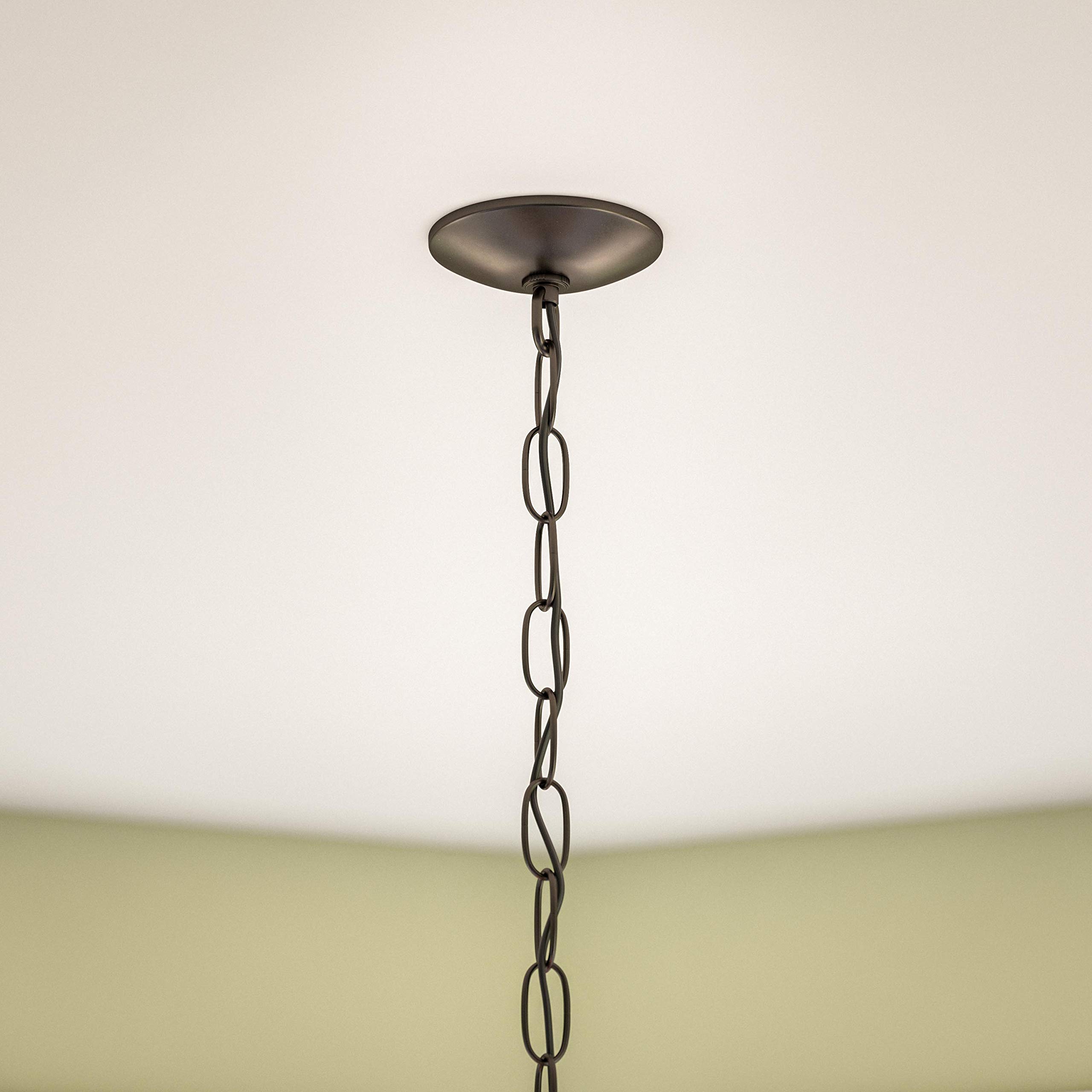 Kenroy Home 93637ORB Rutherford Large Pendant Light Fixture in Oil Rubbed Bronze - Perfect for Kitchen Island, Dining Room, or Entryway Lighting